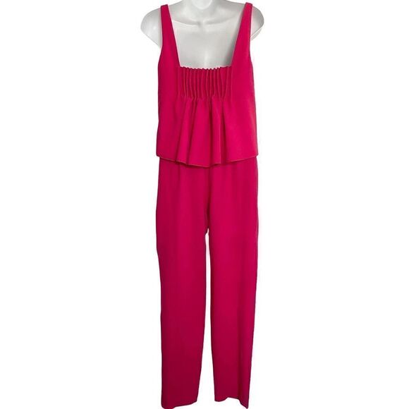 TRINA turk jumpsuit romper‎ tank hot pink size 0 NWT (ES) - Picture 2 of 12